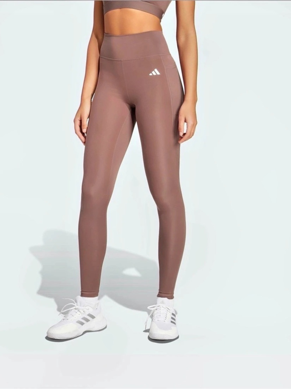 adidas Optime Essentials 7/8 Leggings Brown XS NWT